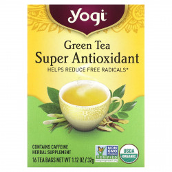Yogi Tea, мощный антиоксидант зеленого чая, 16 чайных пакетиков, 32 г (1,12 унции)
