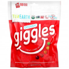 YumEarth, Organic Giggles, 10 упаковок снеков по 14 г (0,5 унции)