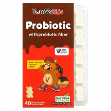 YumV's, Пробиотик с пребиотической клетчаткой, со вкусом белого шоколада, 40 мишек