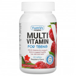 YumV's, Мультивитамины для подростков, Малиновый вкус, 60 штук