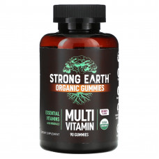 YumV's, Strong Earth Kids, органические жевательные мармеладки, мультивитамины, ягоды, 90 жевательных таблеток
