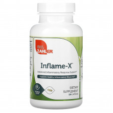 Zahler, Inflame-X, добавка для поддержания воспалительной реакции и уменьшения болевых ощущений, 120 капсул