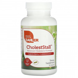 Zahler, CholestStall, улучшенная формула для повышения уровня холестерина, 60 капсул