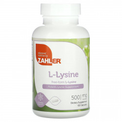 Zahler, L-лизин, свободная форма, 500 мг, 60 капсул