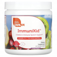 Zahler, ImmuniKid, поддержка иммунной системы детей, виноград, 60 жевательных таблеток