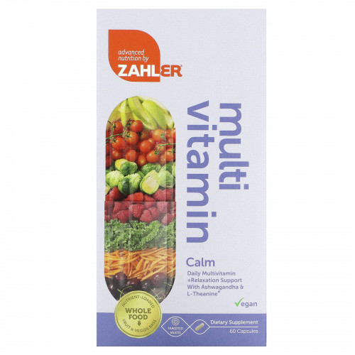 Zahler, Мультивитамины, успокаивающие, 60 капсул
