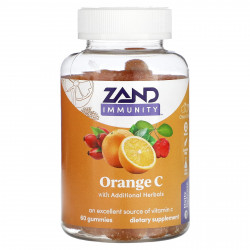 Zand, Immunity, жевательные мармеладки с апельсином С, 60 жевательных таблеток
