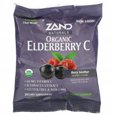 Zand, органическая бузина с витамином C, леденцы со вкусом ягод, 18 леденцов от боли в горле
