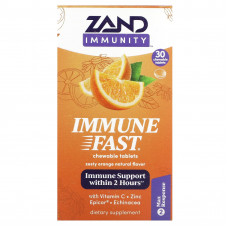 Zand, Immune Fast, пикантный апельсин, 30 жевательных таблеток