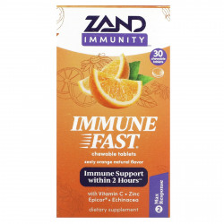 Zand, Immune Fast, пикантный апельсин, 30 жевательных таблеток