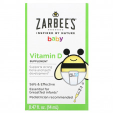 Zarbee's, Витамин D для малышей, 14 мл (0,47 жидк. унции)