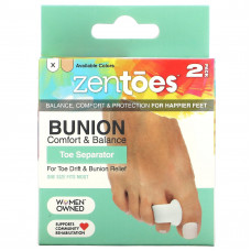ZenToes, Toe Separator, Bunion Comfort & Balance, универсальный размер, 2 шт. В упаковке