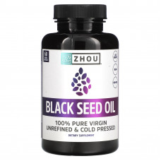 Zhou Nutrition, масло черного тмина, 60 вегетарианских капсул