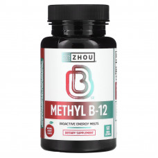 Zhou Nutrition, Methyl B-12, натуральная вишня, 60 микроладсов