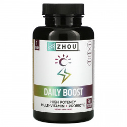 Zhou Nutrition, Daily Boost, 30 вегетарианских капсул