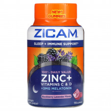 Zicam, Sleep + иммунная поддержка, ежевика и лаванда, 70 жевательных таблеток