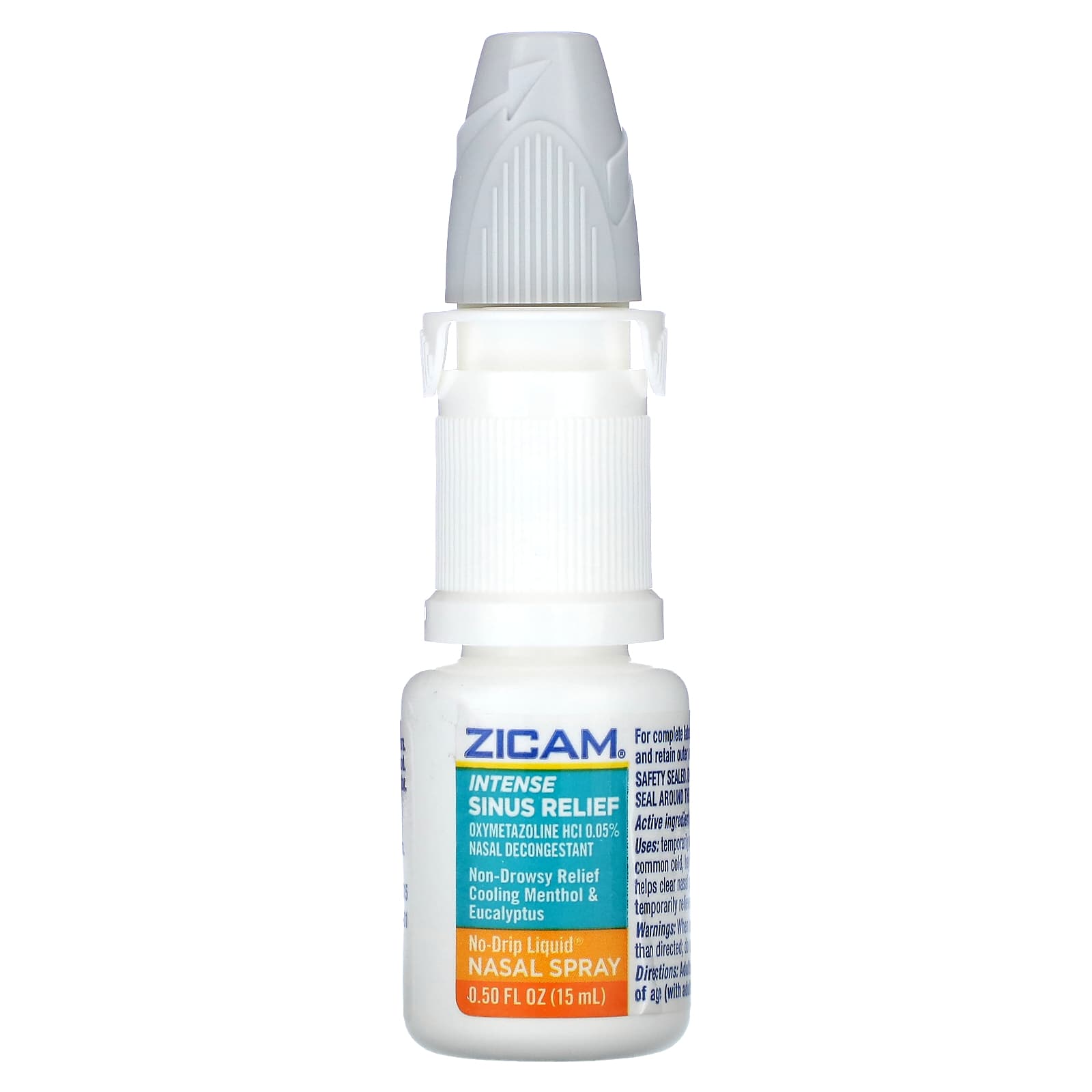 Zicam, Intense Sinus Relief, жидкий спрей для носа без капель, с охлаждающим ментолом и эвкалиптом, 15 мл (0,5 жидк. Унции)