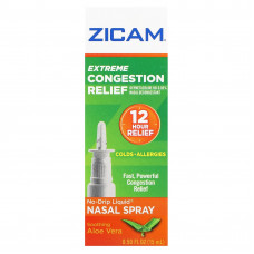 Zicam, Экстремальное облегчение заложенности носа, жидкий спрей для носа без капель, успокаивающее алоэ вера, 15 мл (0,5 жидк. Унции)