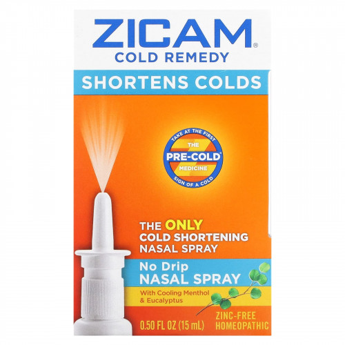 Zicam, Cold Remedy, спрей для носа без капель, 15 мл (0,5 жидк. Унции)