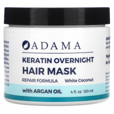 Zion Health, Adama, ночная маска для волос с кератином, белый кокос, 120 мл (4 жидк. Унции)