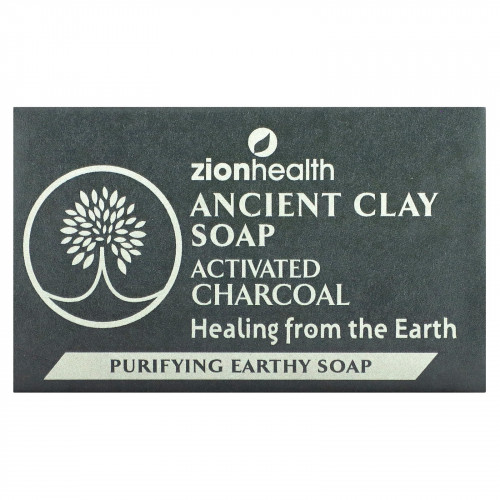 Zion Health, Ancient Clay Soap, активированный уголь, 170 г (6 унций)