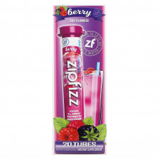 Zipfizz, Смесь для энергетических напитков, ягоды, 20 тюбиков, 11 г (0,39 унции)