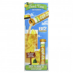 Zipfizz, чай со льдом, здоровая энергетическая смесь с витамином B12, со вкусом лимона, 20 тюбиков по 11 г (0,39 унции)
