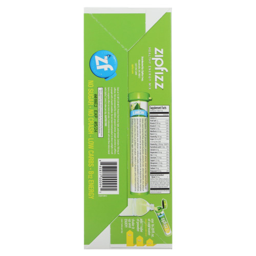 Zipfizz, Смесь для здоровой энергии с витамином B12, лимон, 20 тюбиков по 11 г (0,39 унции)