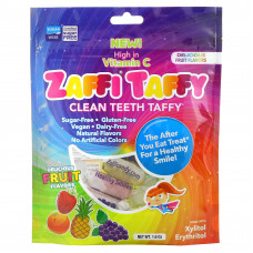 Zollipops, Zaffi Taffy, Clean Teeth Taffy, вкусный фруктовый вкус, 1,6 унции