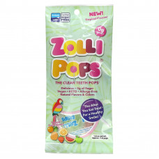 Zollipops, Zolli Pops, капли для чистки зубов, тропические фрукты, прибл. 7-8 леденцов, 1,6 унции