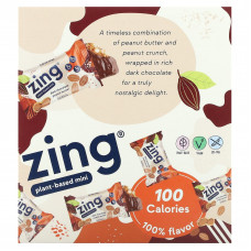 Zing Bars, мини-батончики на растительной основе, темный шоколад с арахисовой пастой в арахисовой пасте, 18 батончиков по 24 г (0,84 унции)