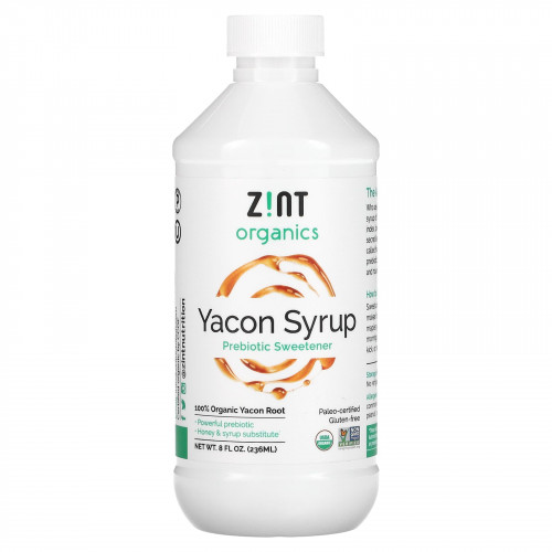 Zint, Органический сироп из якона, пребиотический заменитель сахара, 8 жидких унций (236 мл)