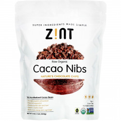 Zint, Сырые органические ядра какао-бобов, 454 г (16 унций)