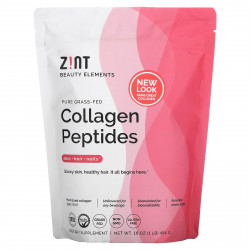 Zint, экологически чистые пептиды коллагена от животных травяного откорма, без вкусовых добавок, 454 г (16 унций)