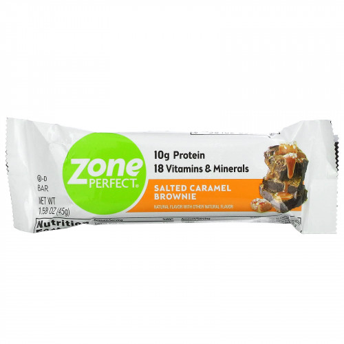 ZonePerfect, Nutritional Bars, брауни с соленой карамелью, 12 батончиков, 45 г (1,58 унции)
