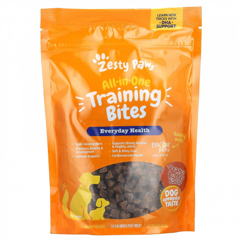 Zesty Paws, All-In-One Training Bites, комплекс для тренировок, для собак всех возрастов, арахисовое масло, 340 г (12 унций)