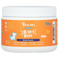 Zesty Paws, 8-in-1 Bites, для щенков, мультивитамины, со вкусом курицы, 90 жевательных таблеток
