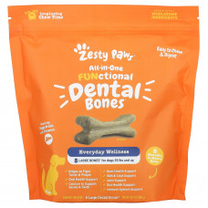Zesty Paws, универсальное средство для функциональных зубов собак, для больших зубов, корица, 8 больших зубов, 286 г (10,1 унции)