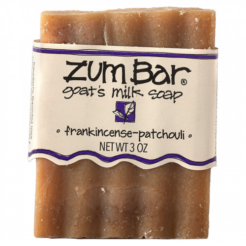ZUM, Zum Bar, мыло с козьим молоком, ладан и пачули, 3 унции