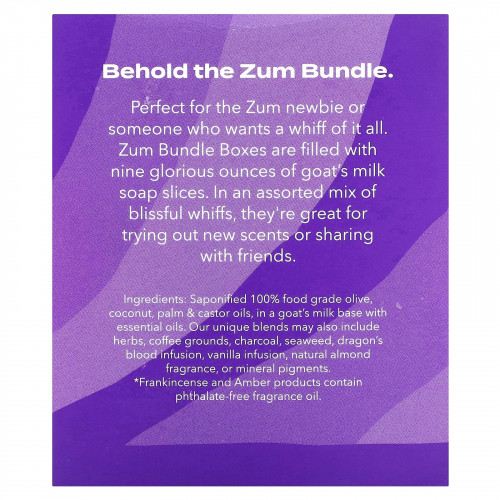 ZUM, Zum Bar, набор с мылом из козьего молока, 7 батончиков